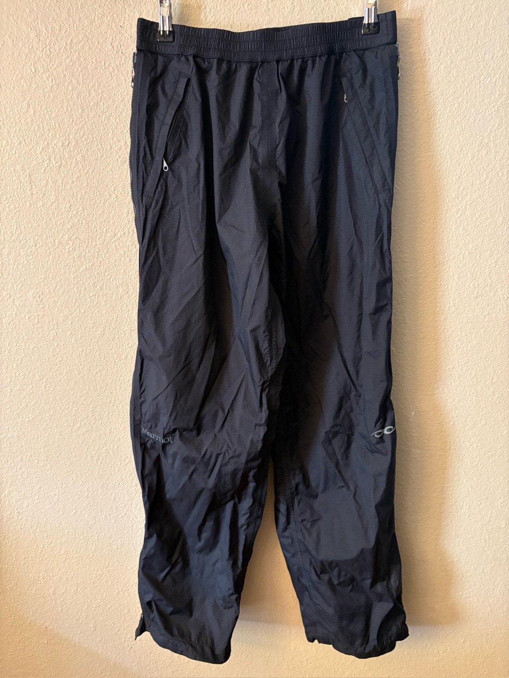 Marmot Men's PreCip Eco Full Zip Rain Pants Black Medium Short Waterproof